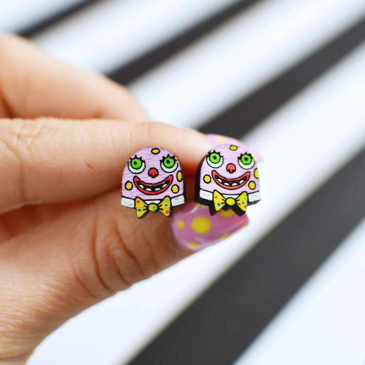 Mr Blobby Stud Earrings