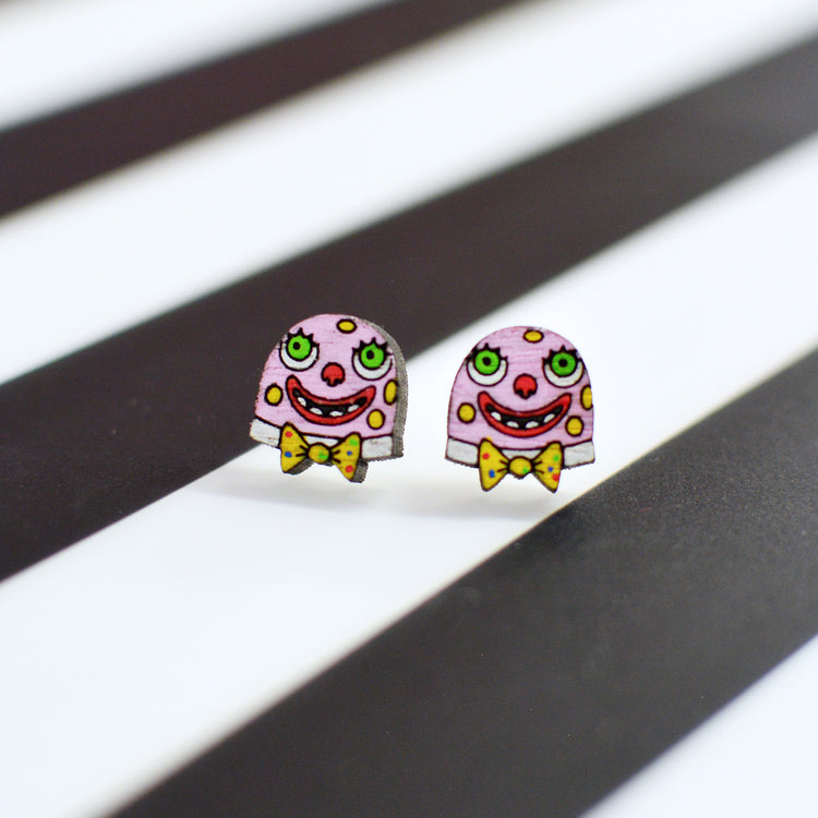 Mr Blobby Stud Earrings
