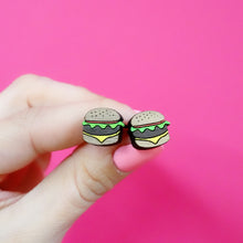 Load image into Gallery viewer, Burger Stud Earrings