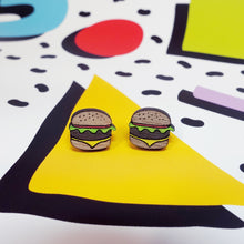 Load image into Gallery viewer, Burger Stud Earrings