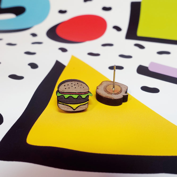 Burger Stud Earrings