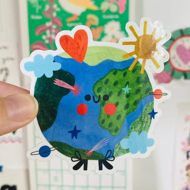 Happy Earth Sticker