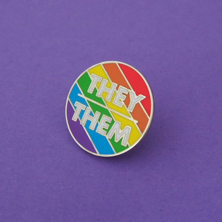 They/Them Pronoun Enamel Pin