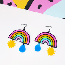 Load image into Gallery viewer, Rainbow Statement Earrings