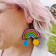Load image into Gallery viewer, Rainbow Statement Earrings