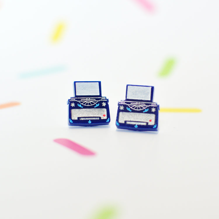 Typewriter Stud Earrings