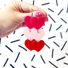 Load image into Gallery viewer, Heart Chain Statement Earrings