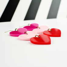 Load image into Gallery viewer, Heart Chain Statement Earrings
