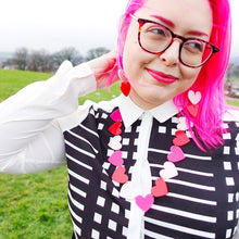 Load image into Gallery viewer, Heart Chain Statement Earrings