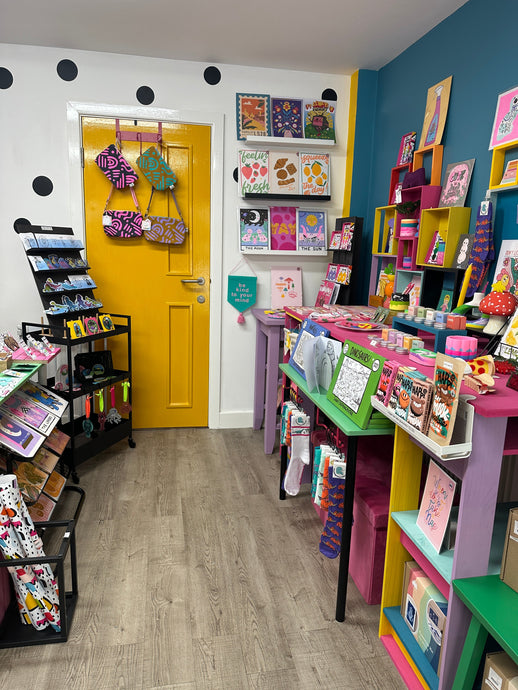 VISIT OUR COLOURFUL SHOP in Sunny Bank Mills