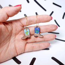 Load image into Gallery viewer, Cowboy Boot Hoop Earrings
