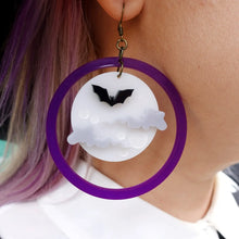 Load image into Gallery viewer, Halloween Creepy Moon Earrings
