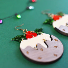 Load image into Gallery viewer, Christmas Pudding Statement Earrings
