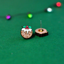 Load image into Gallery viewer, Christmas Pudding Stud Earrings

