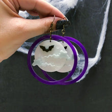 Load image into Gallery viewer, Halloween Creepy Moon Earrings

