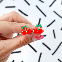 Load image into Gallery viewer, Cherry Stud Earrings
