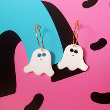 Load image into Gallery viewer, Halloween Ghost Hoop Earrings
