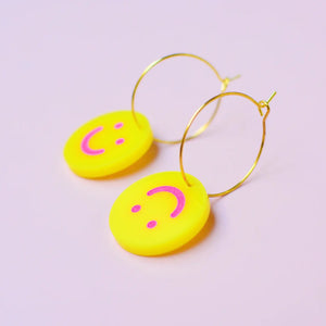 Emoji Hoop Earrings