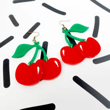 Load image into Gallery viewer, Cherry Statement Earrings
