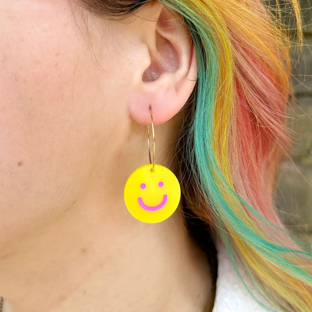 Emoji Hoop Earrings