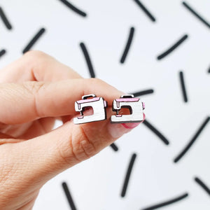Sewing Machine Stud Earrings
