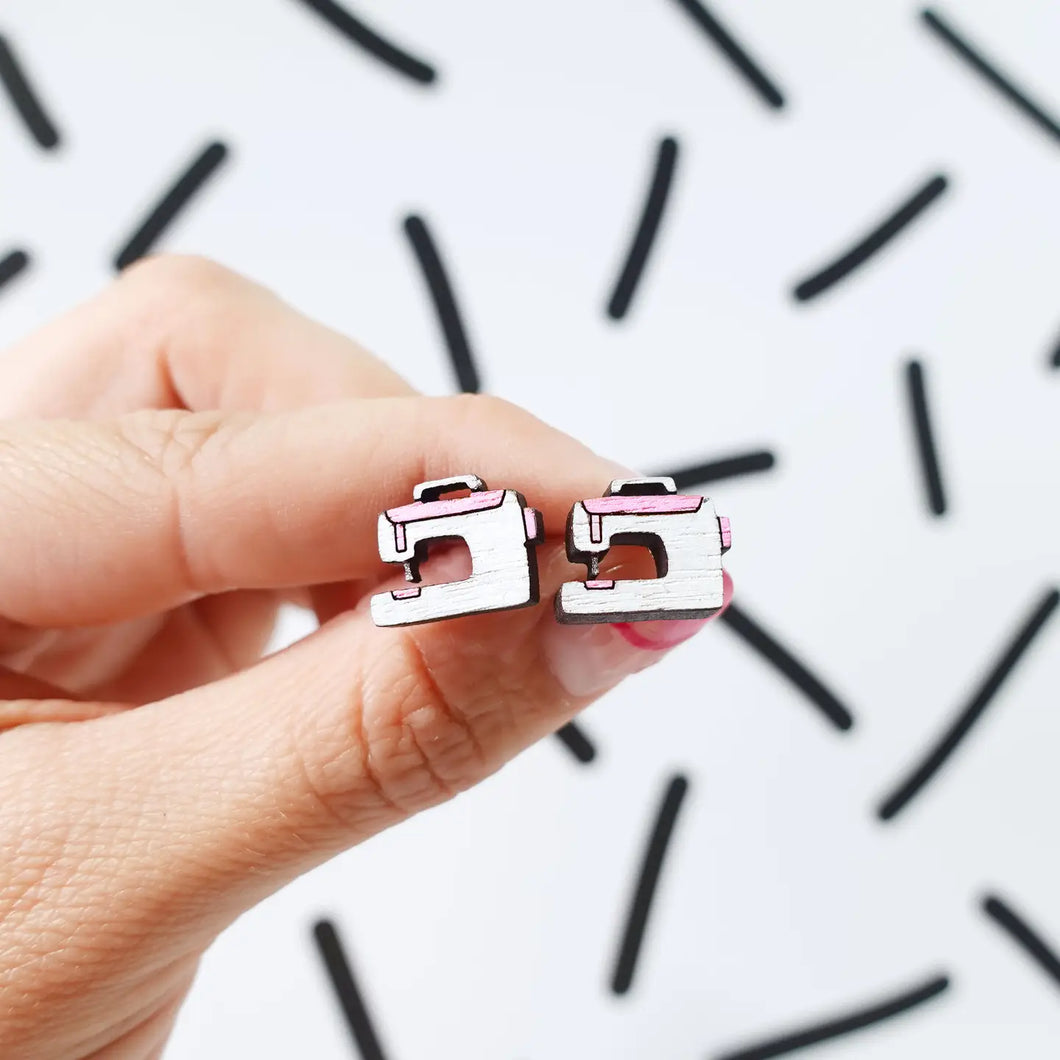 Sewing Machine Stud Earrings