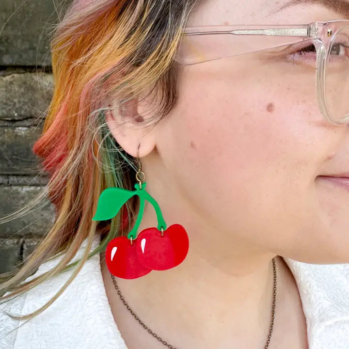 Cherry Statement Earrings