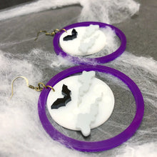 Load image into Gallery viewer, Halloween Creepy Moon Earrings
