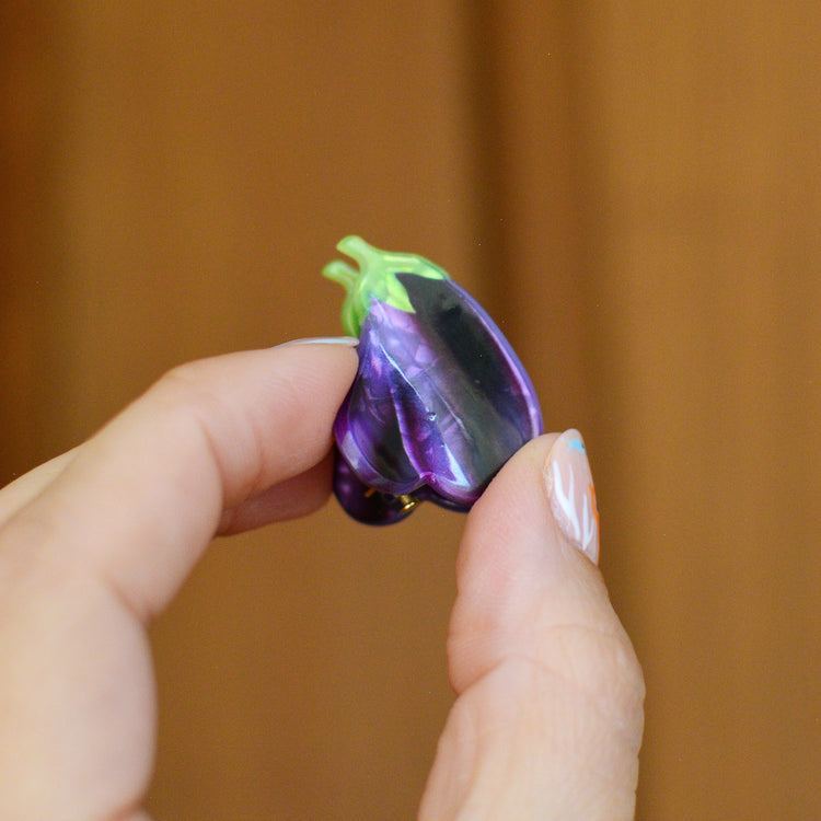 Aubergine Mini Hair Claw