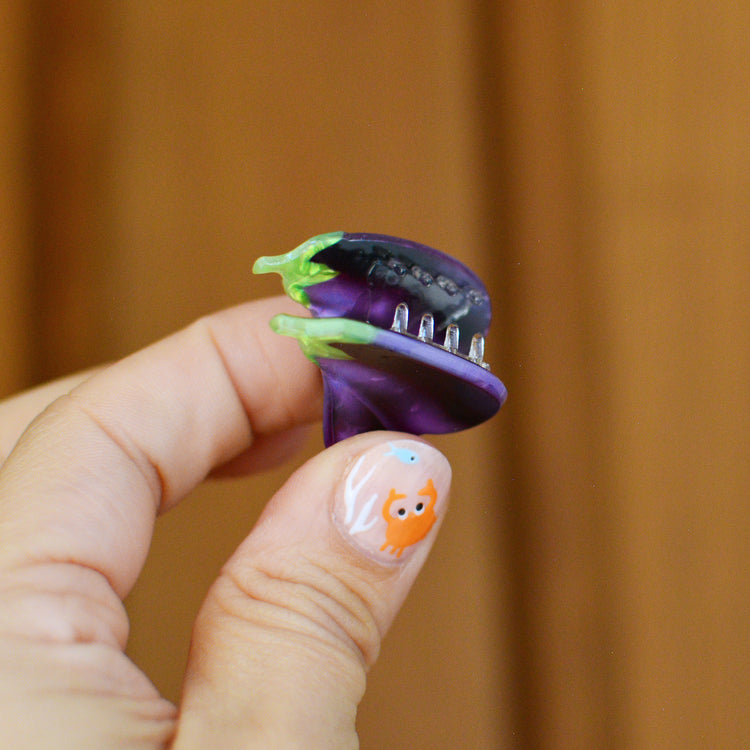 Aubergine Mini Hair Claw