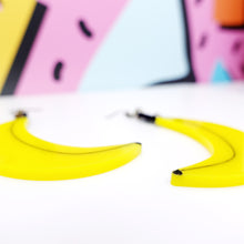 Load image into Gallery viewer, Banana Statement Earrings
