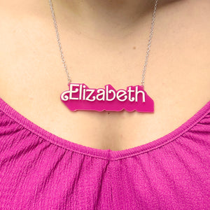 Retro Doll Personalised Name Necklace