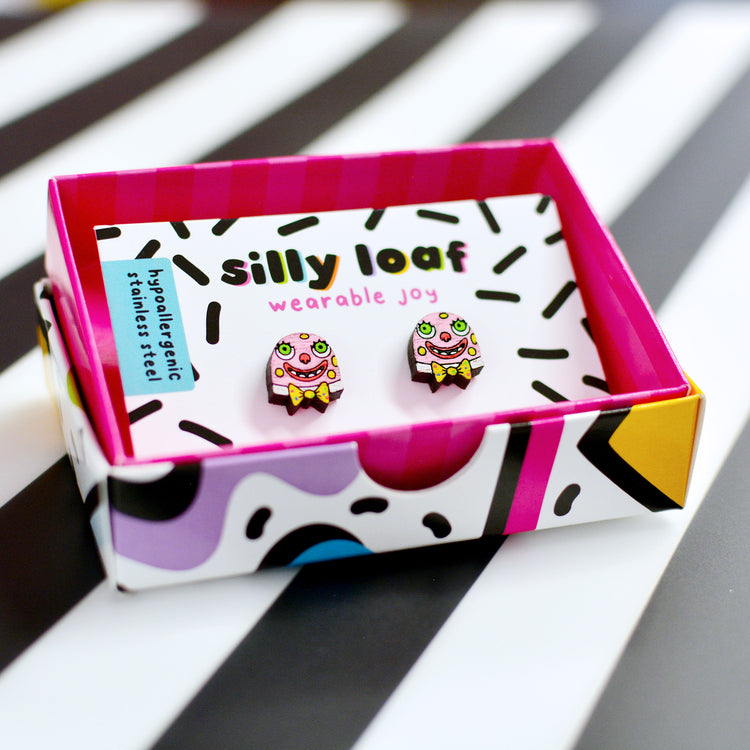 Mr Blobby Stud Earrings