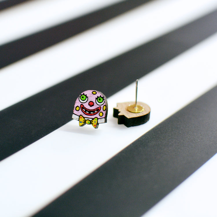 Mr Blobby Stud Earrings