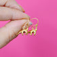 Brontosaurus Dinosaur Gold Earrings