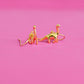 Brontosaurus Dinosaur Gold Earrings