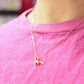 Brontosaurus Dinosaur Gold Necklace