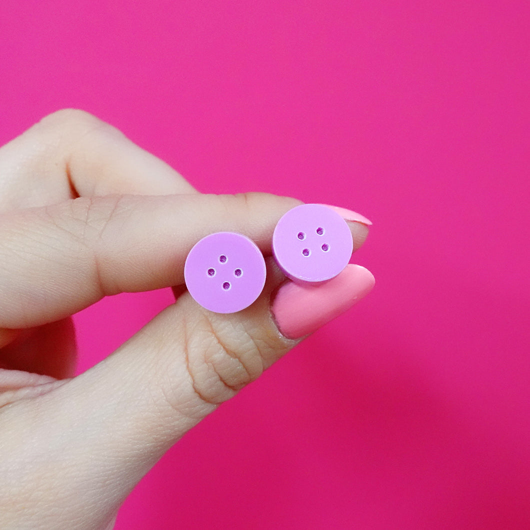 Button Stud Earrings