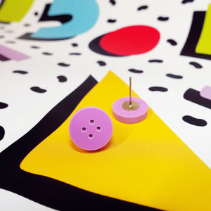 Button Stud Earrings