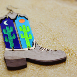 Cowboy Boot Statement Earrings