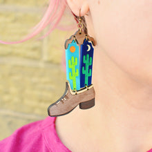 Load image into Gallery viewer, Cowboy Boot Statement Earrings
