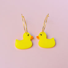 Load image into Gallery viewer, Duck Hoop Earrings
