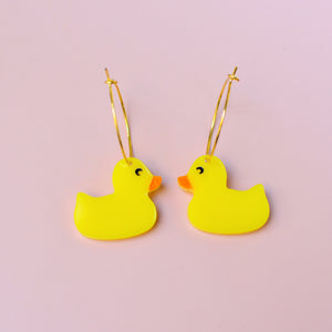 Duck Hoop Earrings