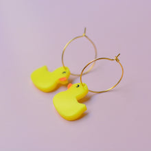 Load image into Gallery viewer, Duck Hoop Earrings
