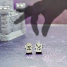 Load image into Gallery viewer, Gravestone Halloween Stud Earrings
