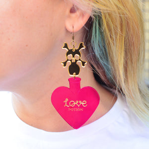 Love Potion Statement Halloween Earrings