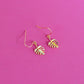 Monstera Leaf Gold Earrings