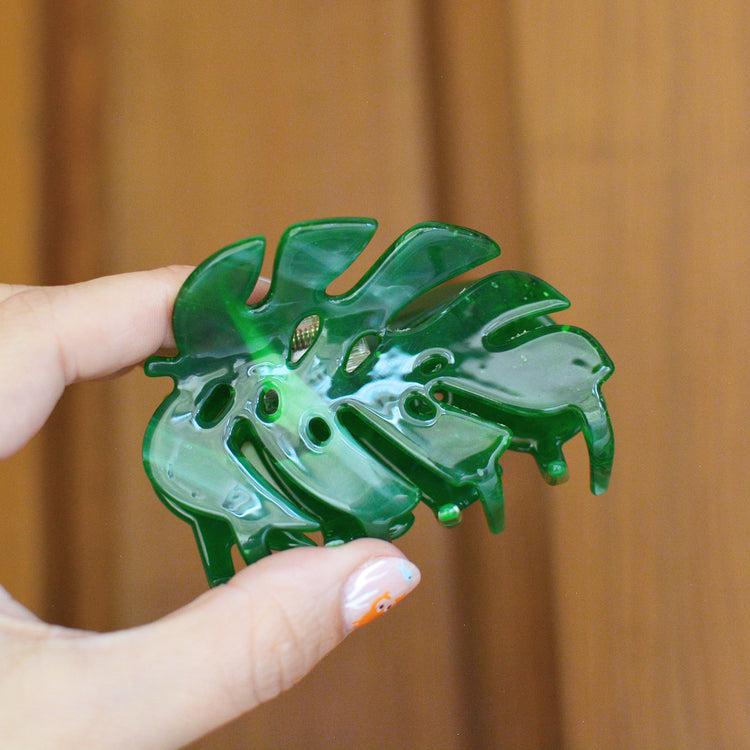 Monstera Leaf Maxi Hair Claw