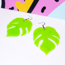 Load image into Gallery viewer, Monstera Statement Earrings
