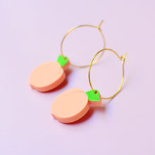 Load image into Gallery viewer, Peach Hoop Earrings
